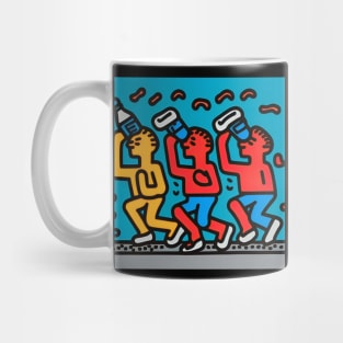 Funny Keith Haring, drink More water Mug